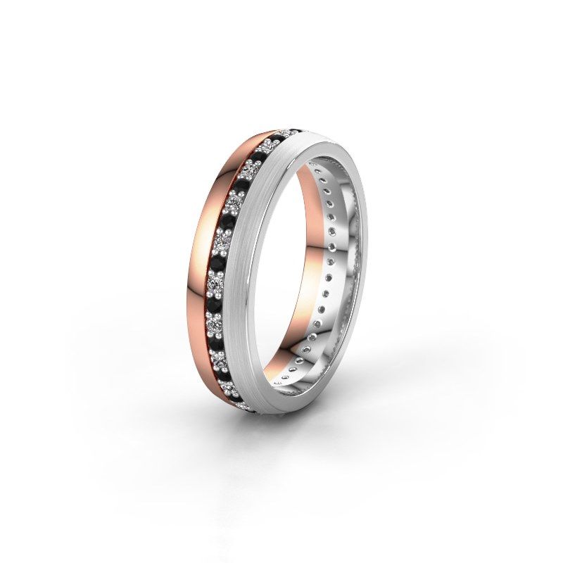 Image of Wedding ring WH0203L25BPM<br/>585 rose gold ±5x2 mm<br/>Black diamond 0.484 crt