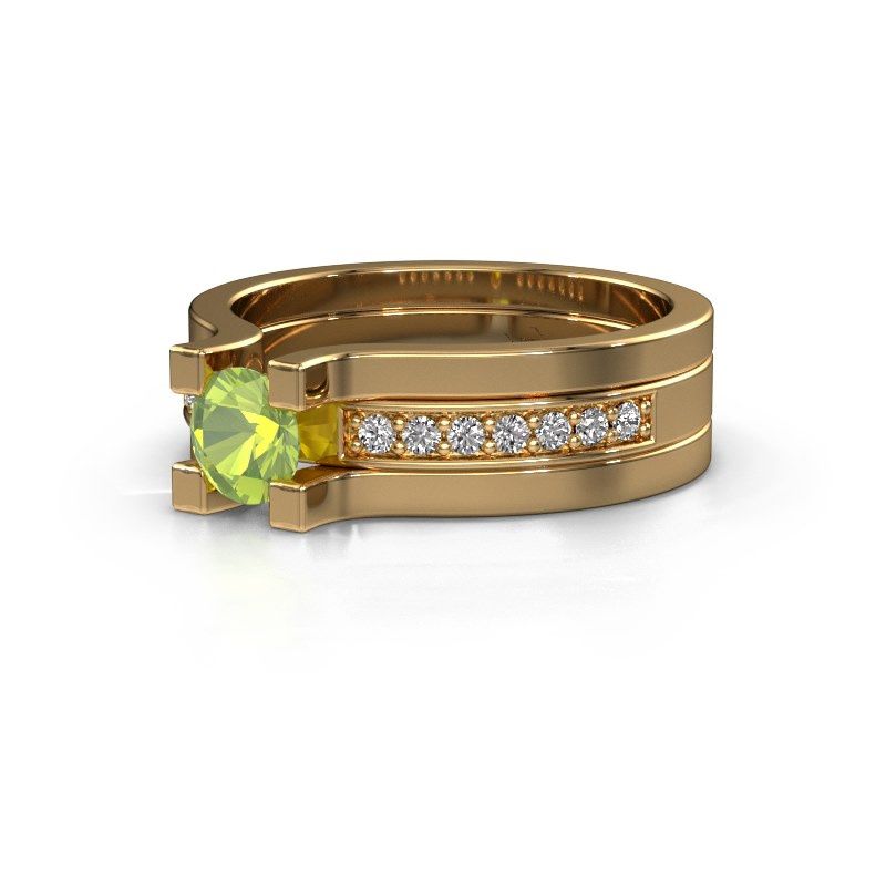 Image of Engagement ring Myrthe<br/>585 gold<br/>Peridot 5 mm