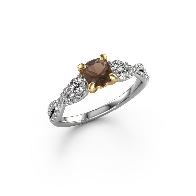 Verlobungsring Marilou CUS 585 Weißgold Rauchquarz 5 mm