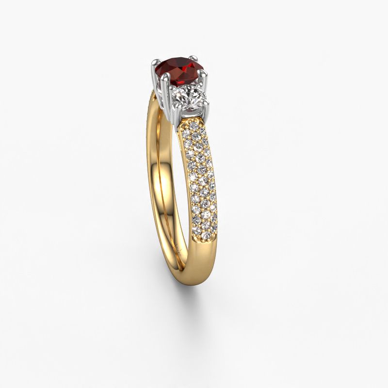 Image of Engagement Ring Marielle Rnd<br/>585 gold<br/>Garnet 5 mm