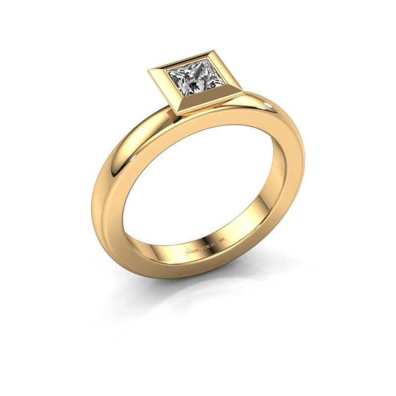 Image of Stacking ring Trudy Square 585 gold diamond 0.40 crt