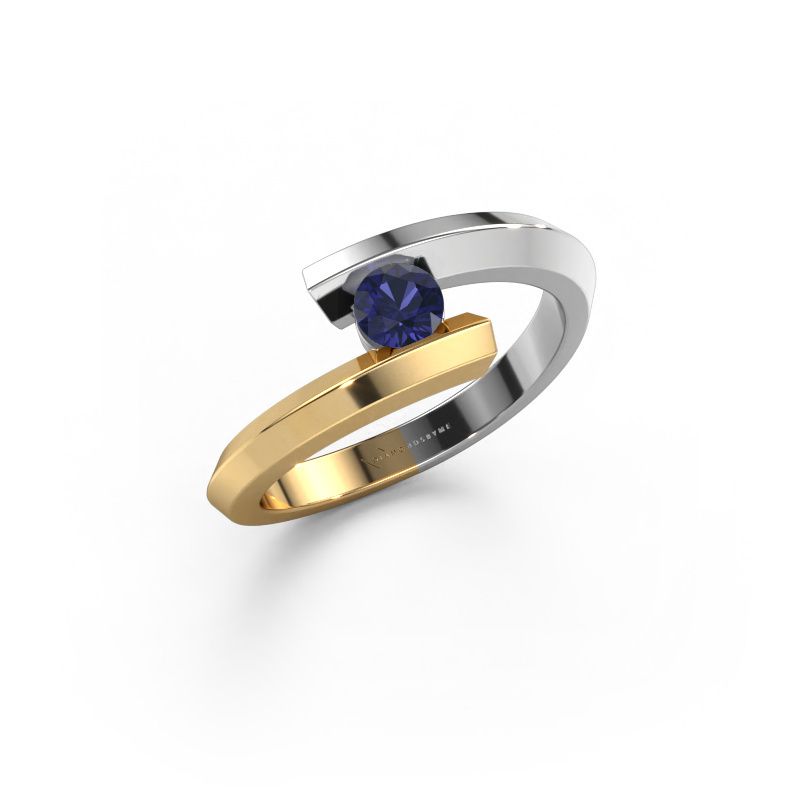 Ring Paulette 585 Weißgold Saphir 3.4 mm