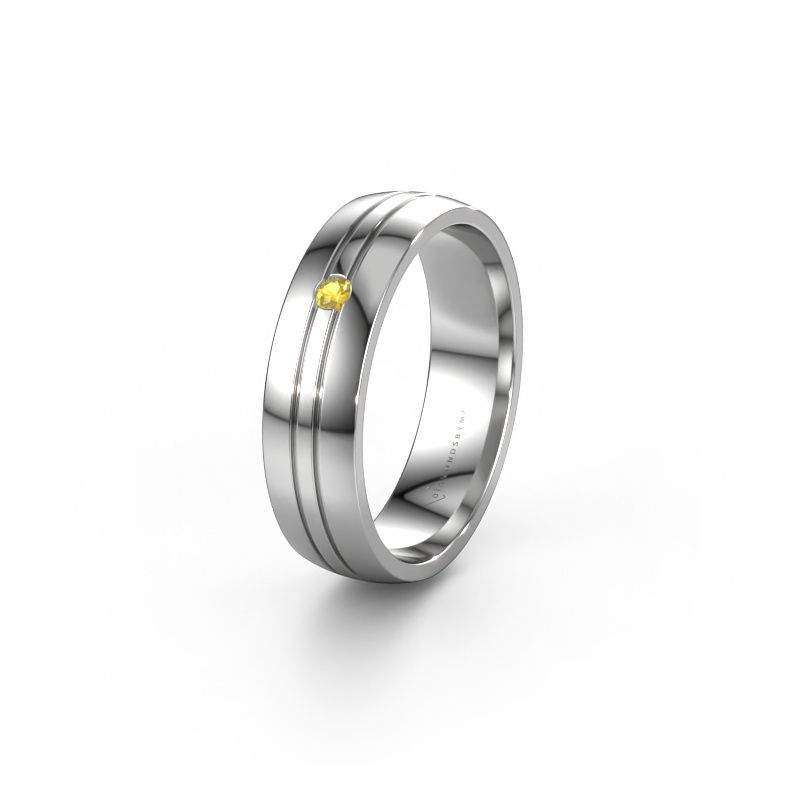Ehering WH0420L25X 585 Weißgold Gelb Saphir ±5 x 1,5 mm