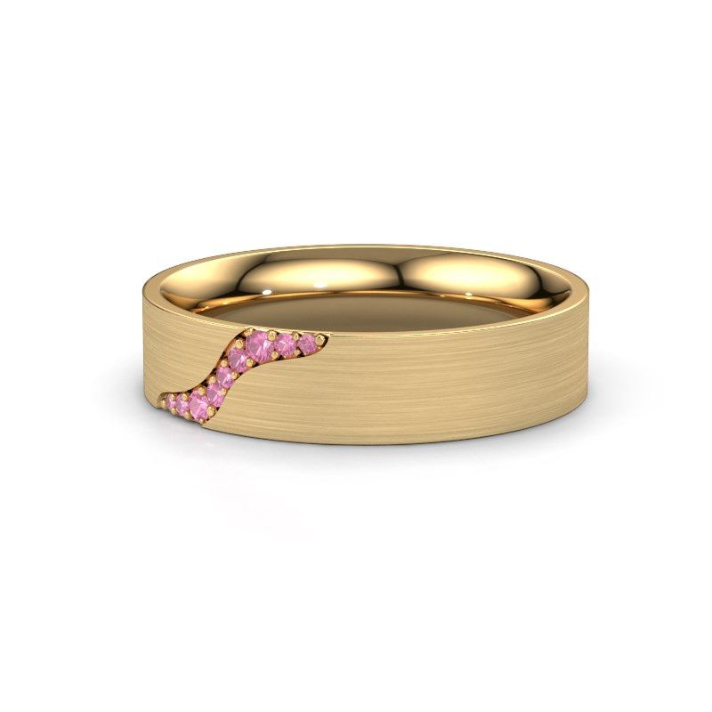 Image of Wedding ring WH2100L46BM<br/>585 gold ±6x2 mm<br/>Pink sapphire