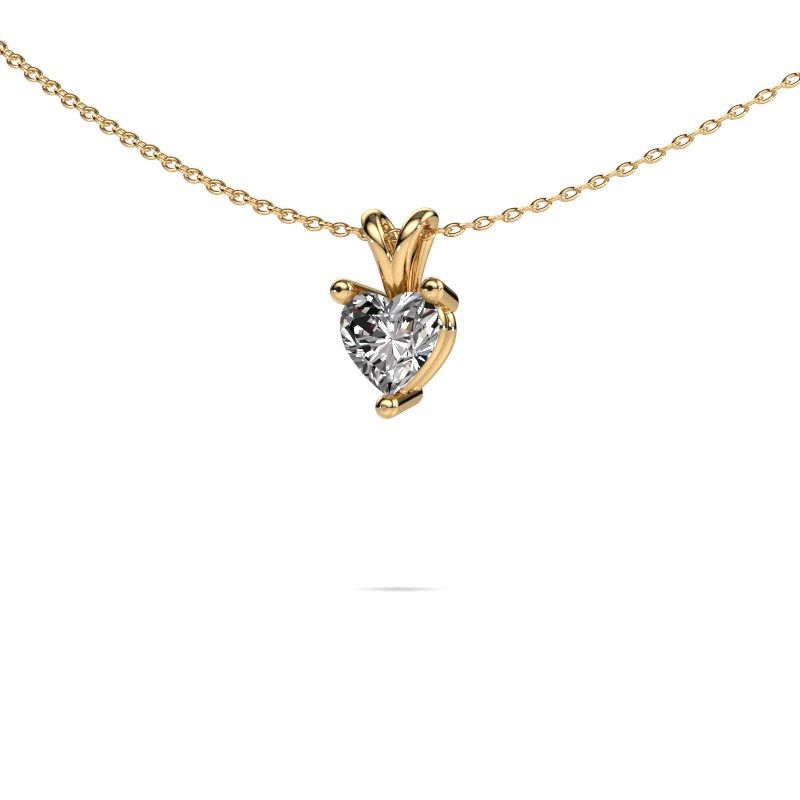 Pendentif Garnet 585 or jaune diamant 0.80 crt