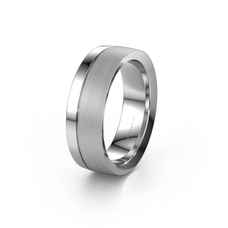 Wedding ring WH2224M26C8 585 white gold ±7x2.2 mm