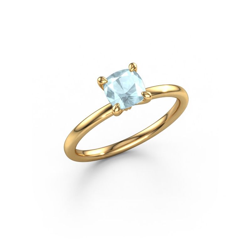 Bague de fiançailles Crystal CUS 1 585 or jaune aigue-marine 5.5 mm