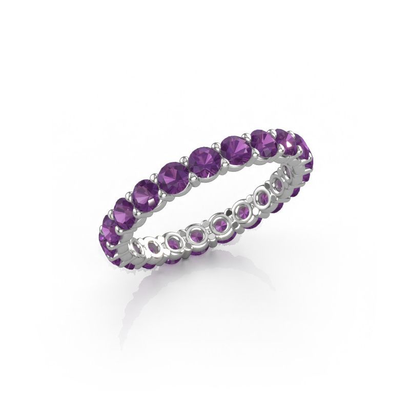 Ring Heddy rnd 2.9 585 white gold amethyst 2.9 mm