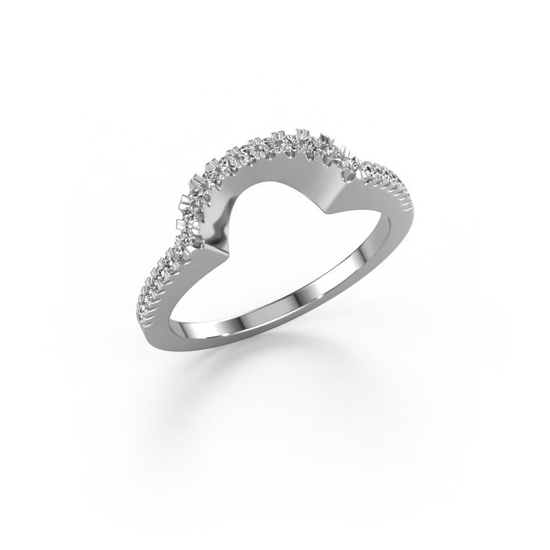 Aanschuifring SRH0589C10H4 585 witgoud diamant 0.203 crt