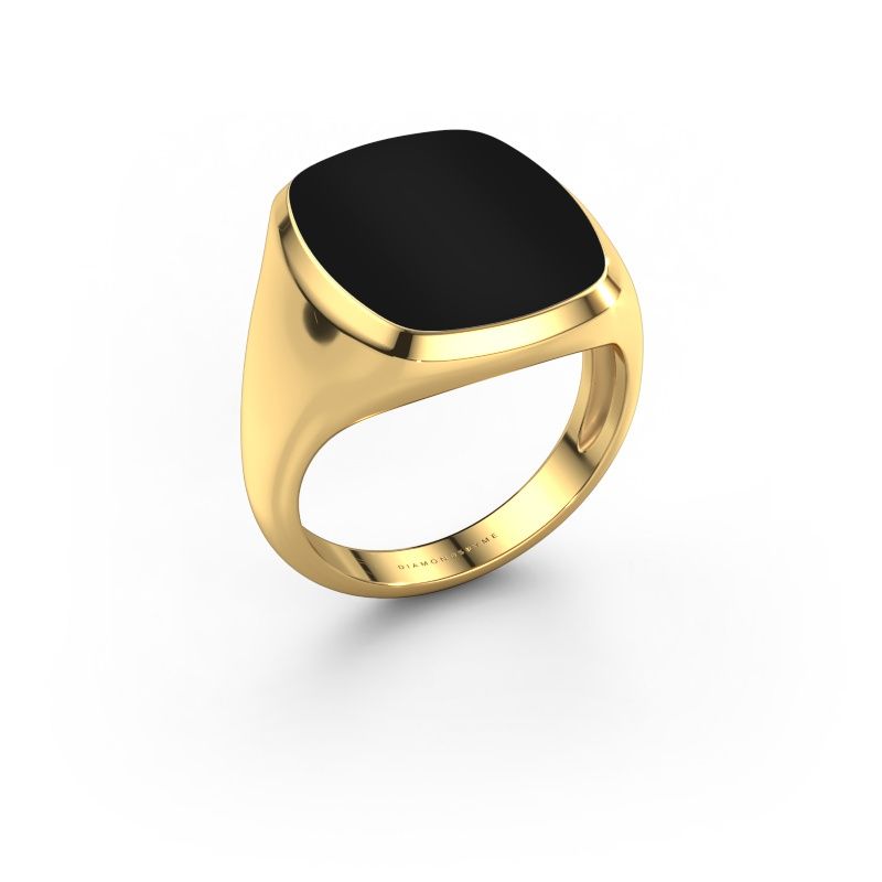 Chevalière Benjamin 4 Light 585 or jaune onyx 17x14 mm