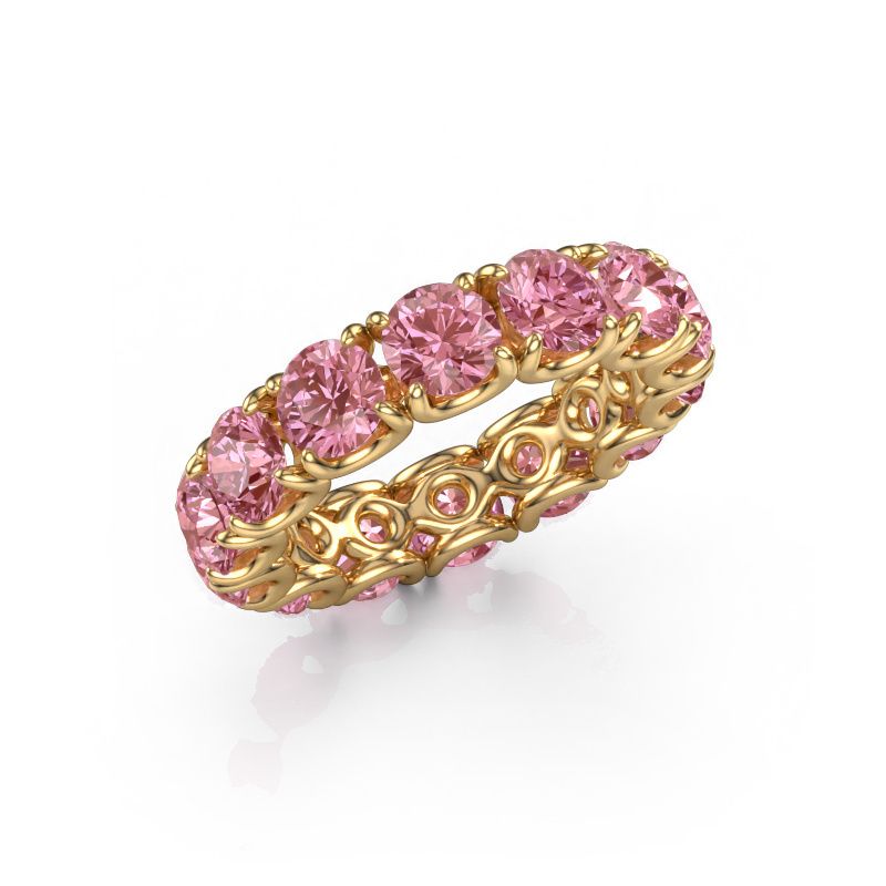 Ring Estee 4.7 585 gold pink lab grown diamond 4.7 mm