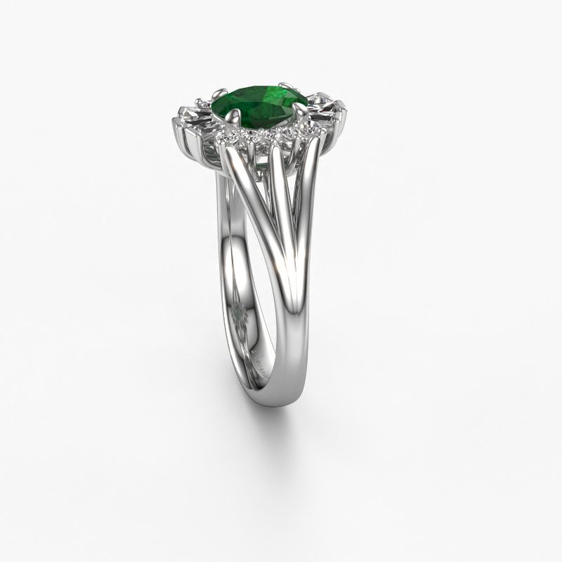 Image of Engagement ring Andrea 950 platinum emerald 7x5 mm