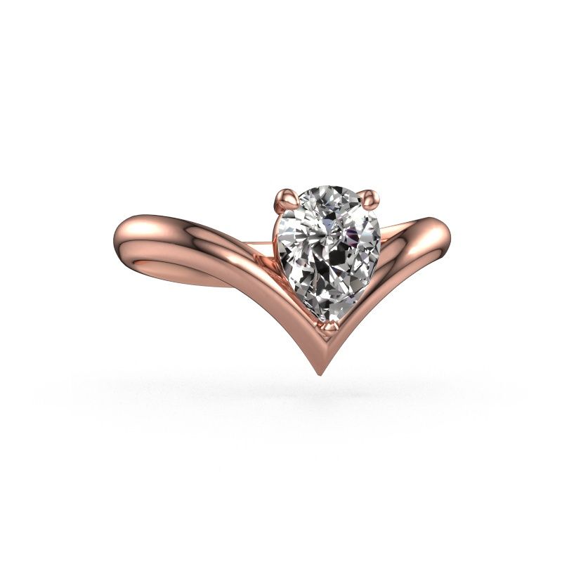 Verlovingsring Maddy PER 585 rosé goud diamant 1.00 crt