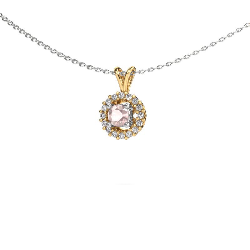 Pendant Tennille 585 gold morganite champagne 4 mm