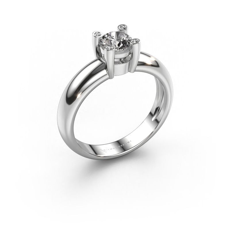 Ring Fleur 585 white gold diamond 0.42 crt