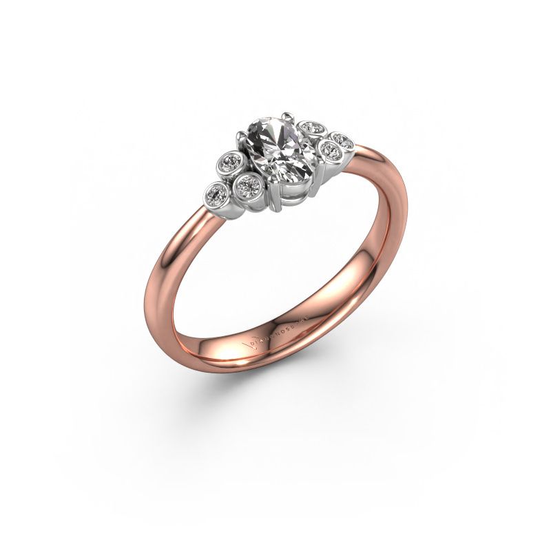 Engagement ring Lucy 1 585 rose gold lab grown diamond 0.275 crt