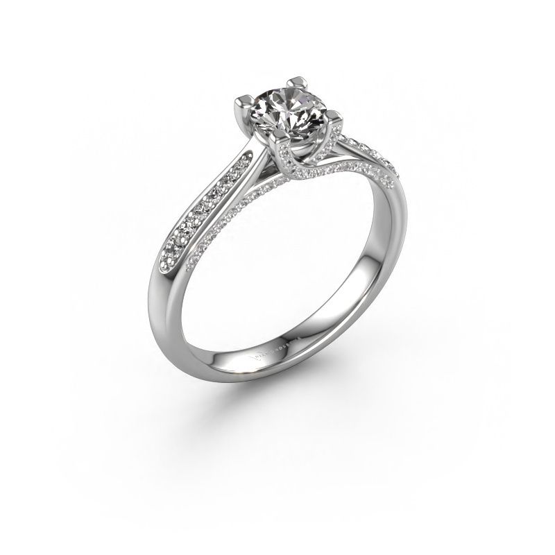 Forlovelsesring Mia 3 585 hvitt gull diamant 0.748 crt