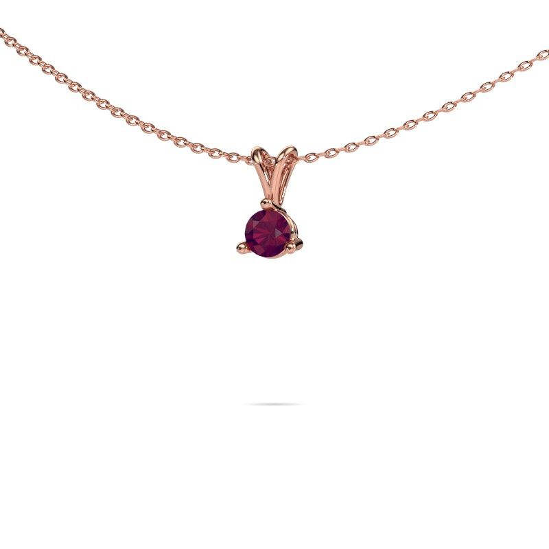Hanger Somer 585 rosé goud rhodoliet 6 mm