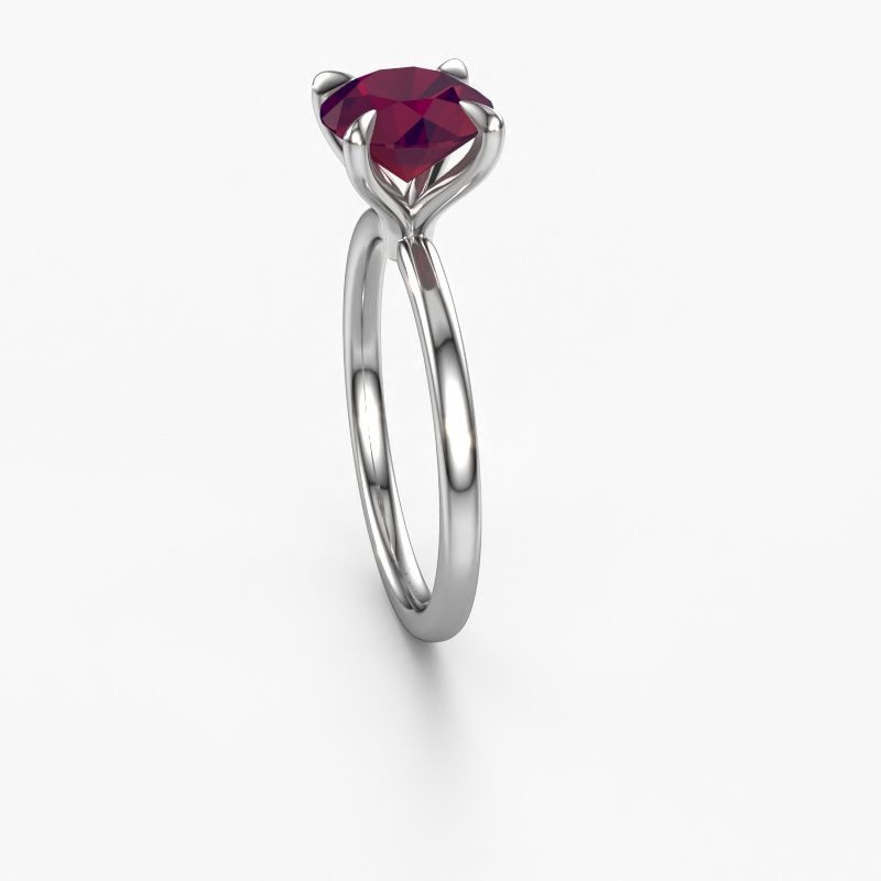 Image of Engagement Ring Crystal Rnd 1<br/>950 platinum<br/>Rhodolite 8 mm