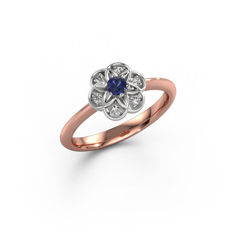 Bague Uma 585 or rose saphir 3 mm