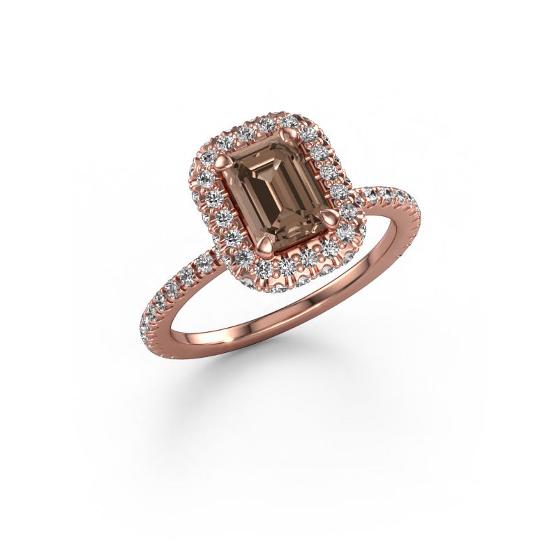 Verlovingsring Talitha EME 585 rosé goud bruine diamant 1.888 crt
