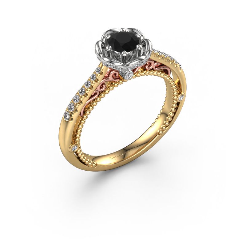 Verlobungsring Abbey 585 Gold Schwarz Diamant 0.642 crt