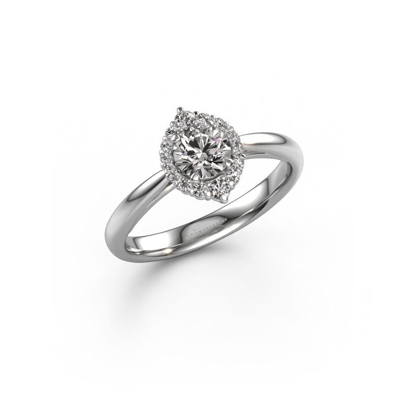 Verlovingsring Tora 585 witgoud zirkonia 5 mm