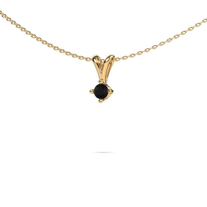 Pendant Jannette 585 gold black diamond 0.30 crt