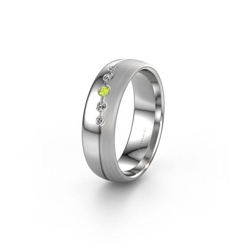 Ehering WH0925L36APM 585 Weißgold Peridot ±6 x 1,7 mm