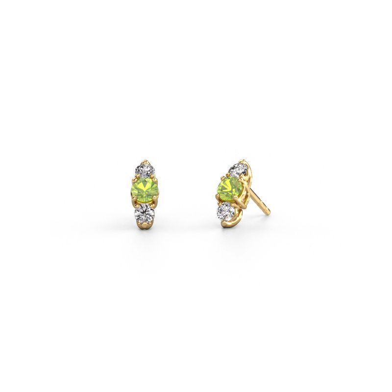 Earrings Amie 585 gold peridot 4 mm