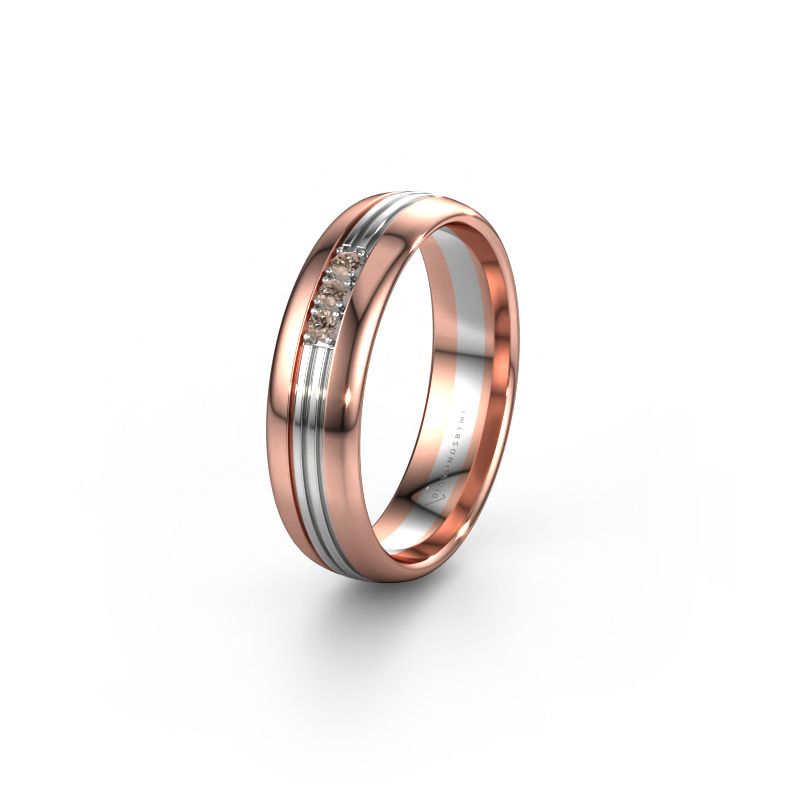 Alliance WH0405L35X 585 or rose diamant brun ±5 x 1,5 mm