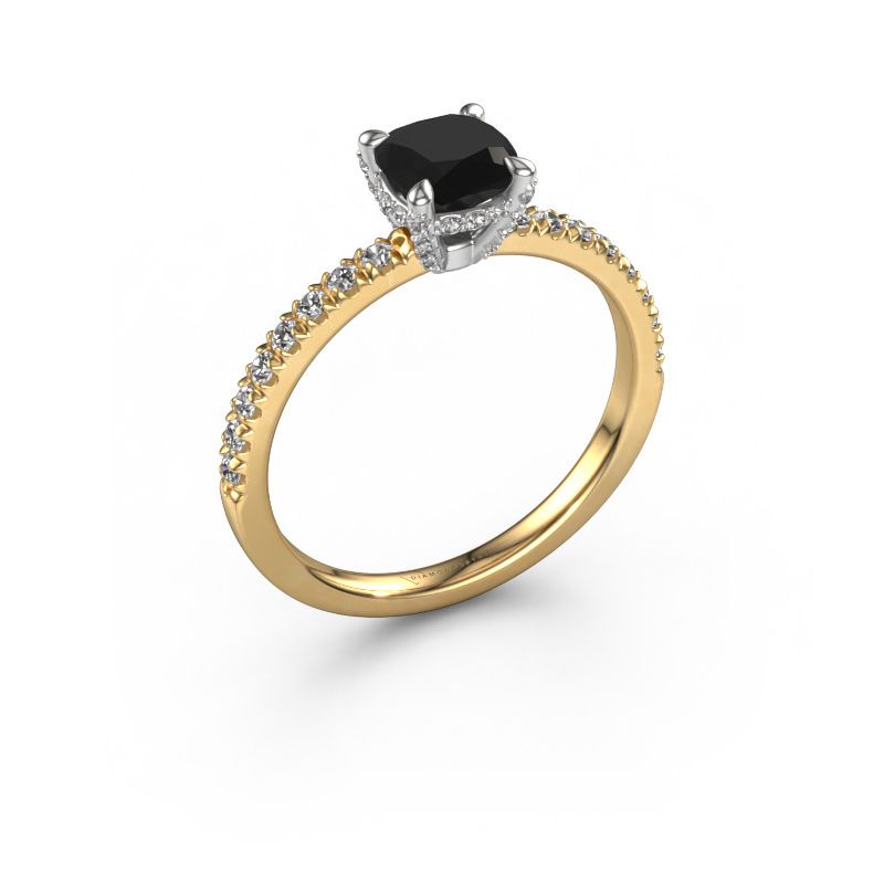 Bague de fiançailles Saskia 1 CUS 585 or jaune diamant noir 1.514 crt
