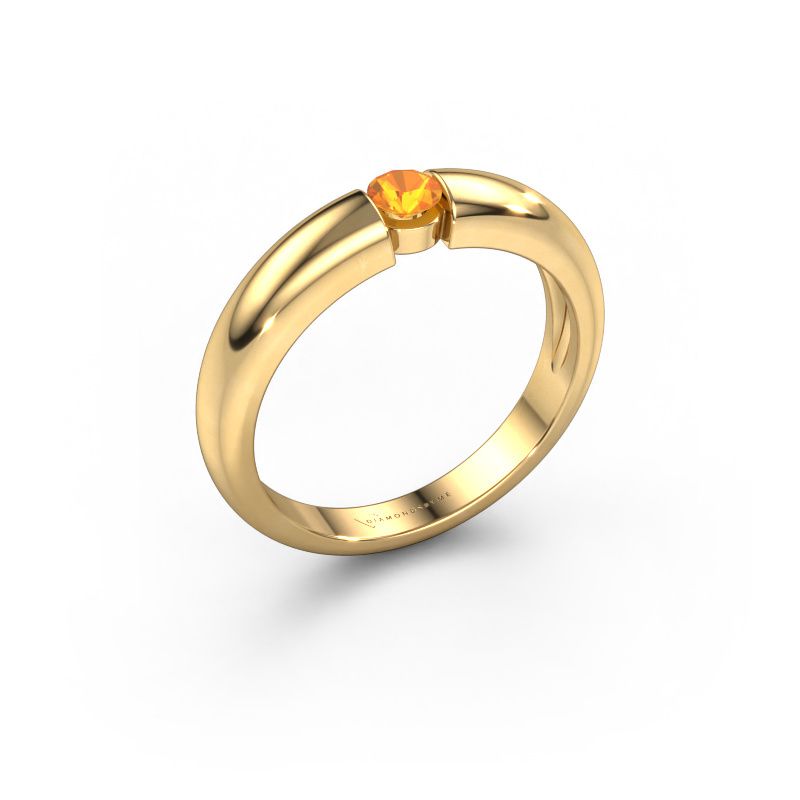Verlobungsring Amelia 585 Gold Citrin 3.4 mm