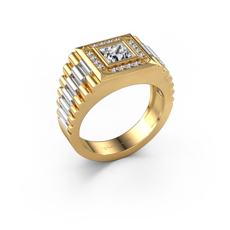 Men's ring Zilan 585 gold lab grown diamond 1.192 crt