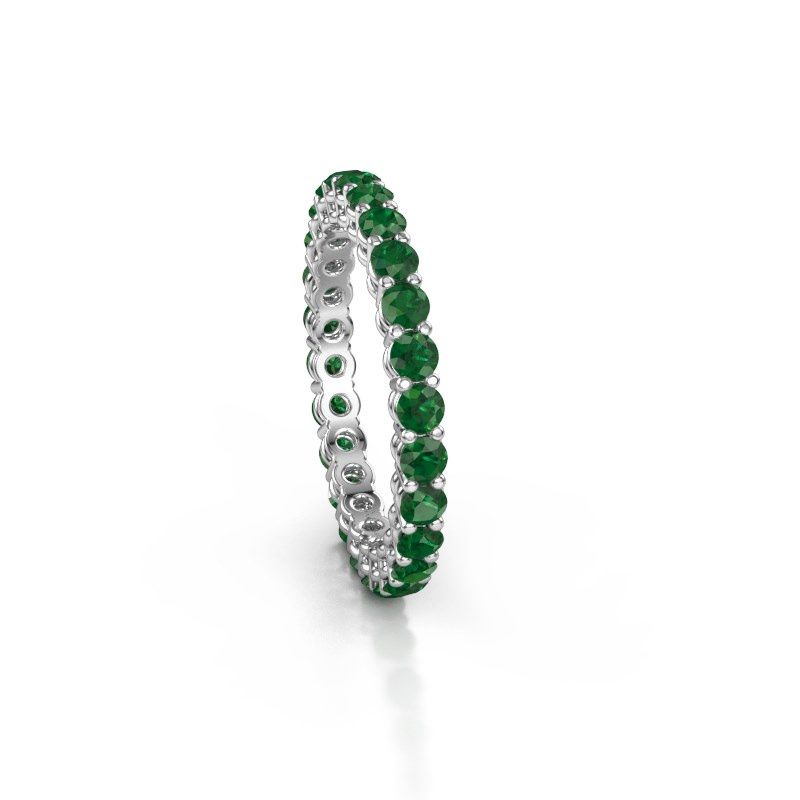 Image of Stackable ring Michelle full 2.4 585 white gold emerald 2.4 mm
