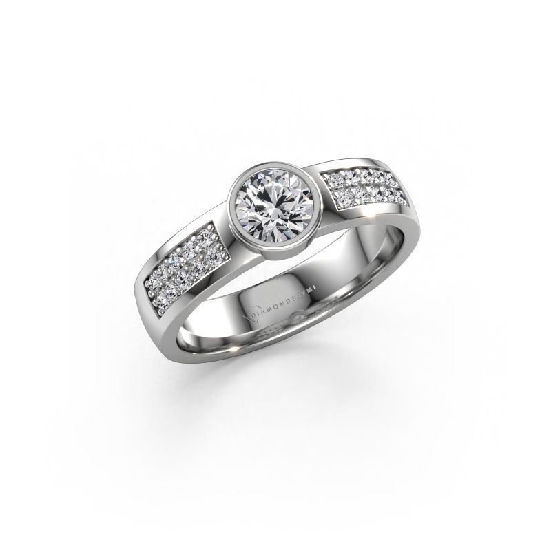 Bague de fiançailles Ise 3 950 platine diamant synthétique 0.55 crt