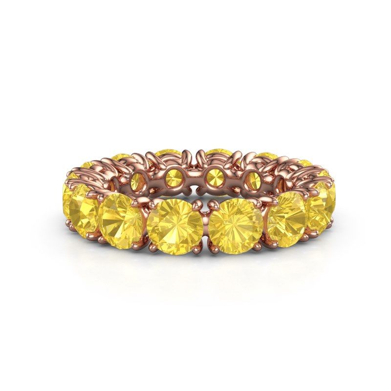 Bild von Ring vivienne 4.7<br/>585 Roségold<br/>Gelb Saphir 4.7 mm