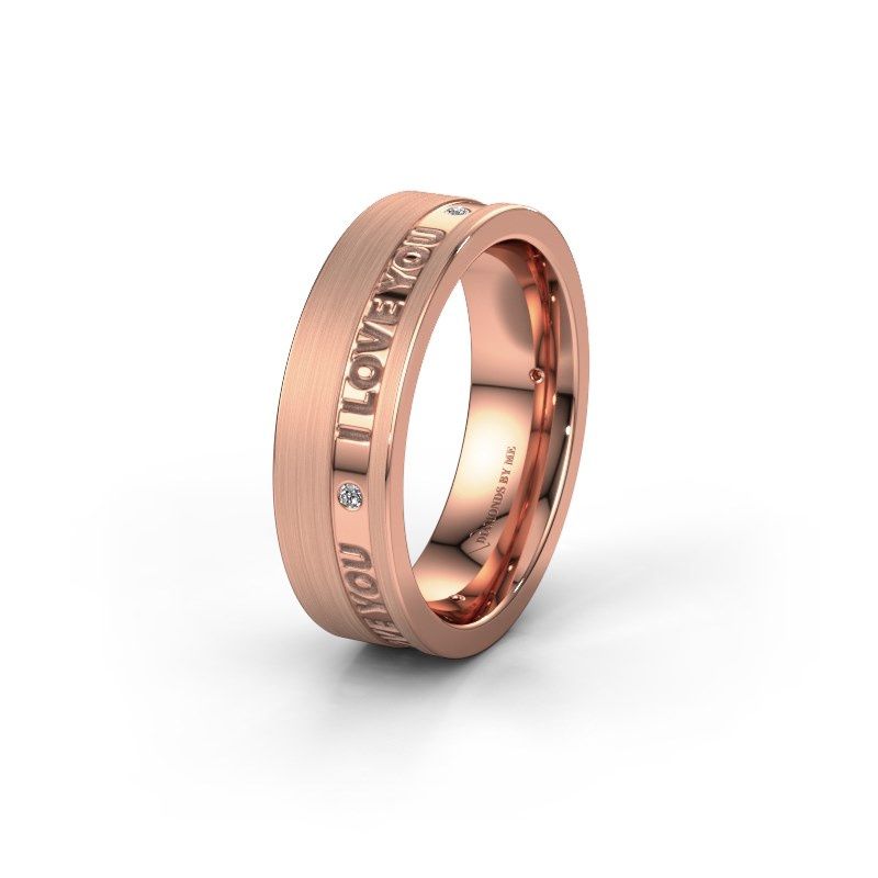 Afbeelding van Trouwring WH2076L16CM 585 rosé goud ±6x2.2 mm