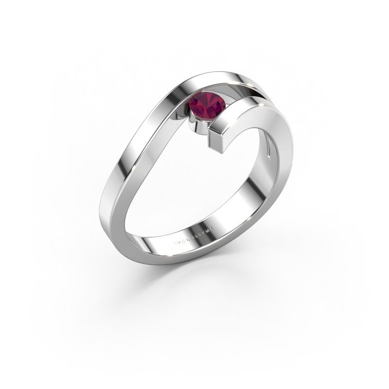 Ring Evalyn 1 585 Weißgold Rhodolit 3.7 mm