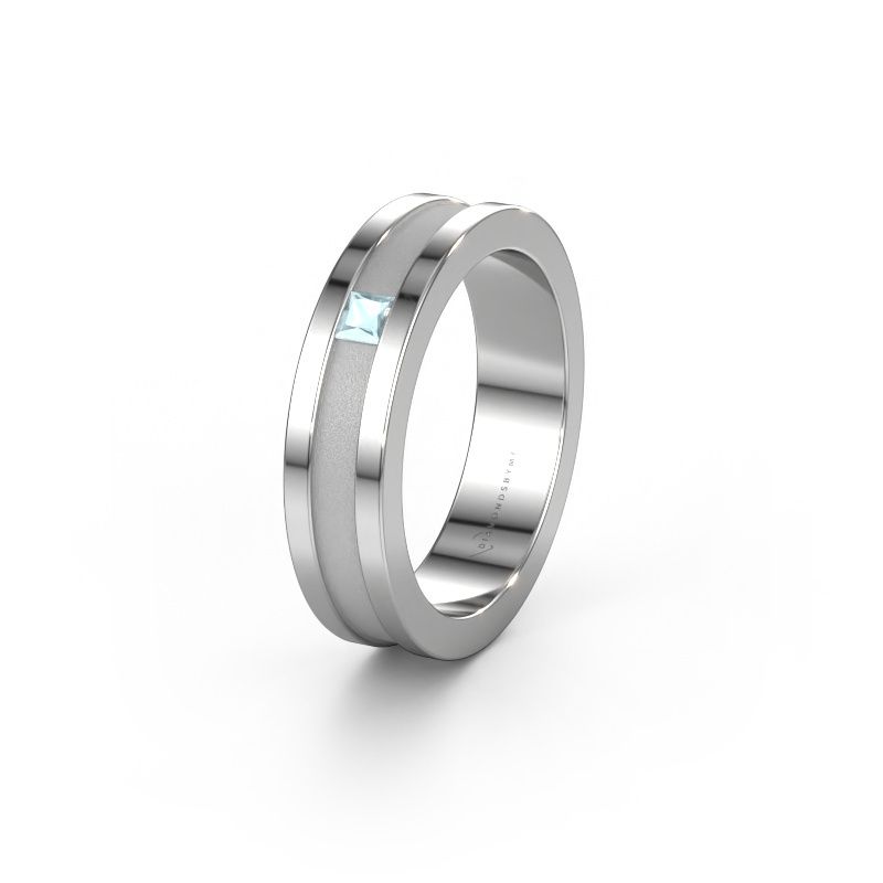 Ehering WH2001L 585 Weißgold Aquamarin ±5x2 mm