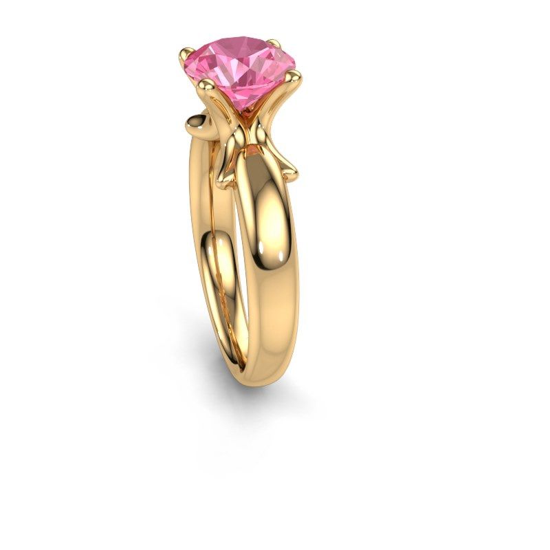 Afbeelding van Ring Jodie<br/>585 goud<br/>Roze saffier 8 mm