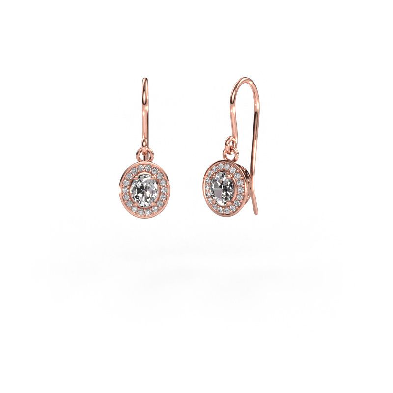 Drop earrings Latesha 585 rose gold diamond 0.880 crt