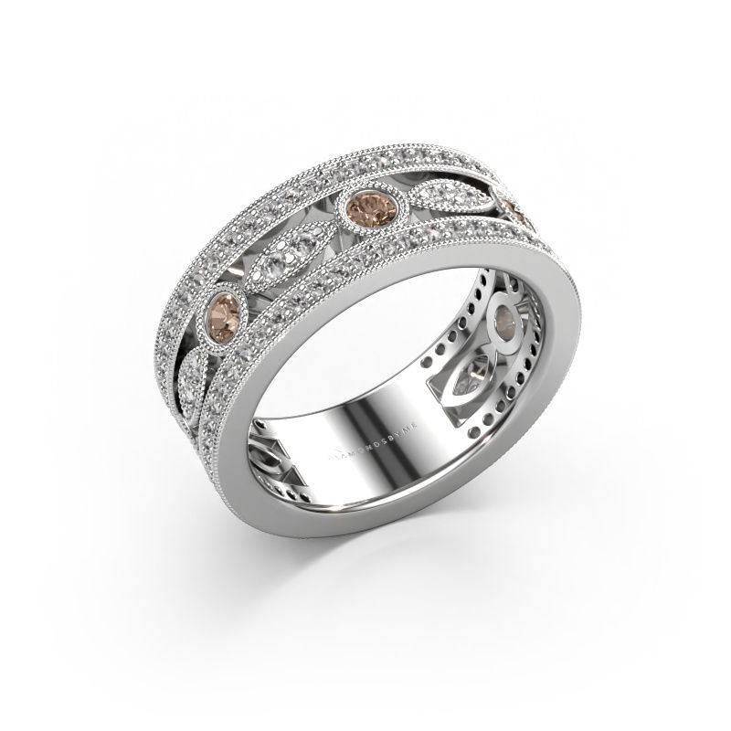 Ring Jessica 585 Weißgold Braun Diamant 0.864 crt