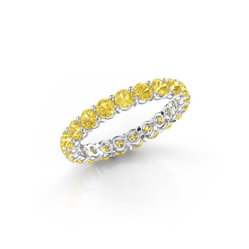 Bild von Ring heddy rnd 2.9<br/>585 Weißgold<br/>gelb saphir 2.9 mm