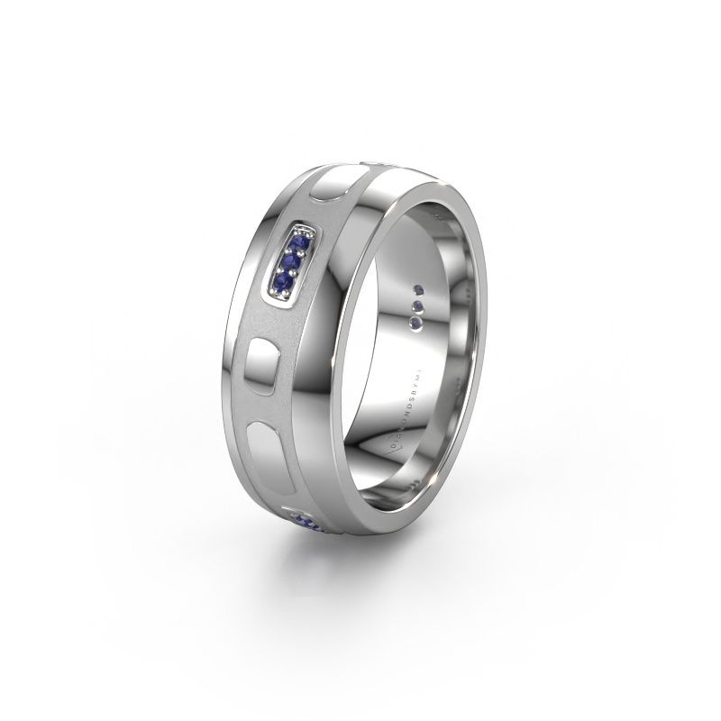 Ehering WH2002L 585 Weißgold Saphir ±7x2 mm