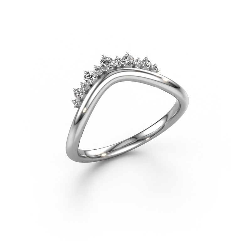 Stackable ring Lyla B 585 white gold diamond 0.154 crt