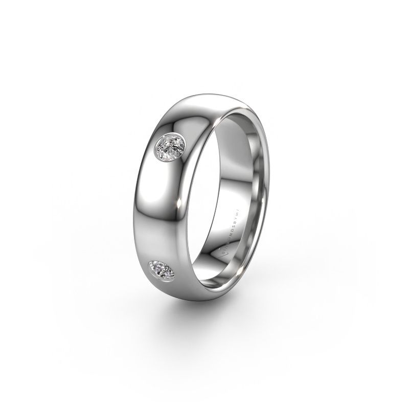 Wedding ring WH0104L36BP 585 white gold lab-grown diamond 0.50 crt ±6 x 2 mm