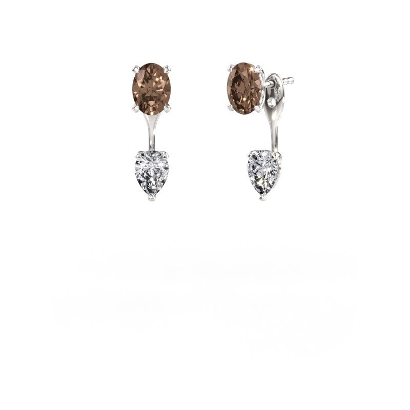 Ohrhänger Kate OVL-PER 585 Weißgold Braun Diamant 2.70 crt