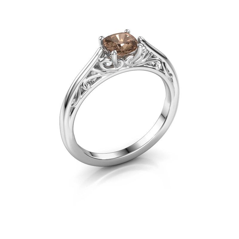 Image of Engagement ring shannon cus<br/>950 platinum<br/>Brown diamond 0.70 crt