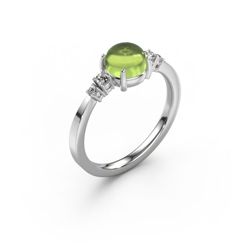 Ring Regine 950 Platin Peridot 5 mm